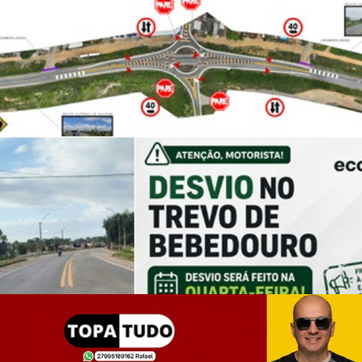 VÍDEO – Intervenções no trevo de Bebedouro avançam nesta quarta-feira com fechamento da pista central da BR-101