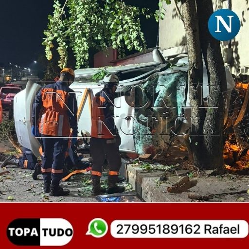 VÍDEO – Fuga em alta velocidade termina com motorista preso às ferragens após série de colisões no bairro Aviso, em Linhares