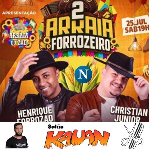 2º Arraiá Forrozeiro promete animar Linhares com Henrique Forrozão e Christian Júnior sábado (25), no bairro Aviso