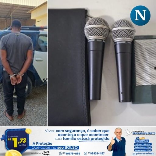 GCM de Linhares prende homem ao tentar vender microfones furtados