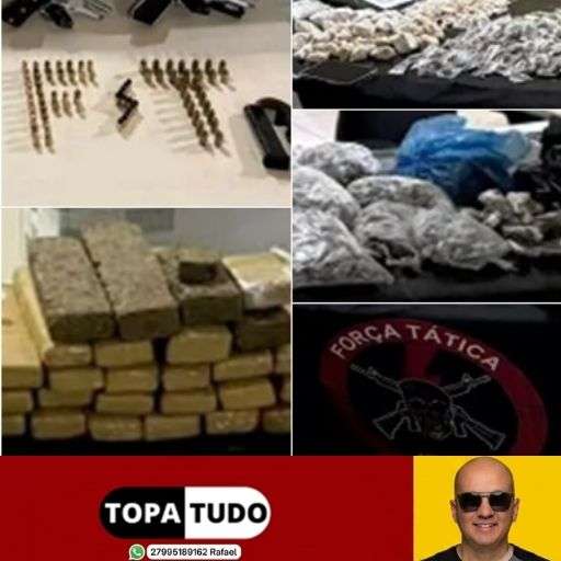 Força Tática apreende 25 kg de maconha, pistolas, crack e ecstasy durante ação em Linhares