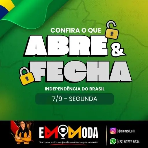 7 de Setembro: veja o que abre e fecha em Linhares no feriado da Independência