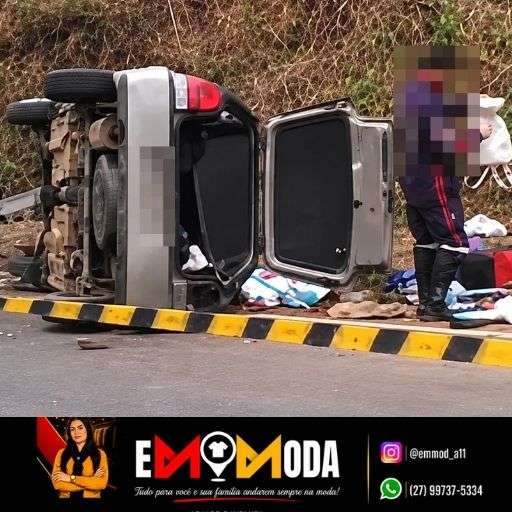 Carro capota e deixa um morto e três feridos na BR-101, em Ibiraçu