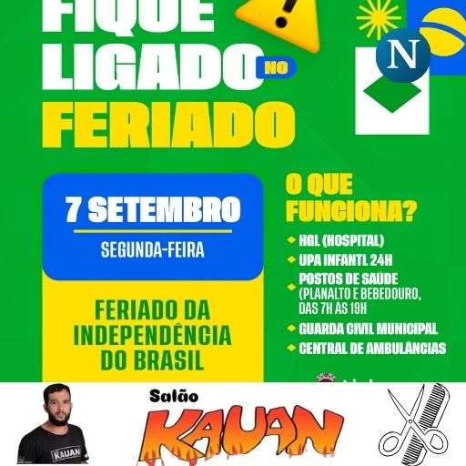 Feriado de 7 de Setembro: serviços essenciais serão mantidos em Linhares