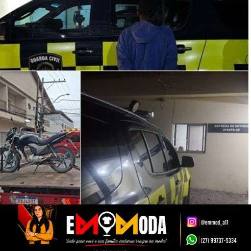 GCM de Linhares entra em ação e registra três ocorrências em sequência: foragido localizado, moto irregular apreendida e suspeito conduzido