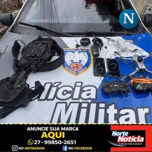 Fuga para a mata mobiliza a Polícia em Linhares e termina com apreensão de drones e equipamentos