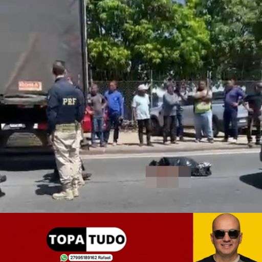 VÍDEO – Motociclista morre em acidente com carreta na lateral da BR-101, em Linhares