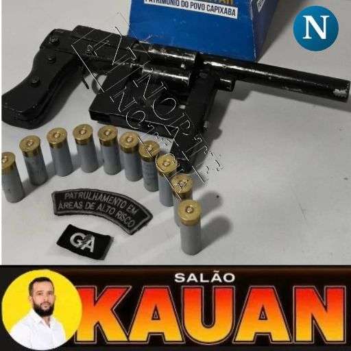 Jovem de 24 anos com mandado de prisão é preso com espingarda calibre 12 em Linhares